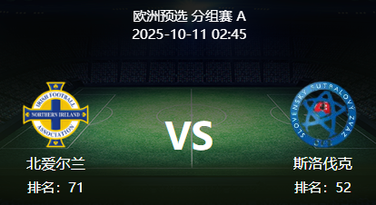 周五004 世预赛 北爱尔兰 VS 斯洛伐