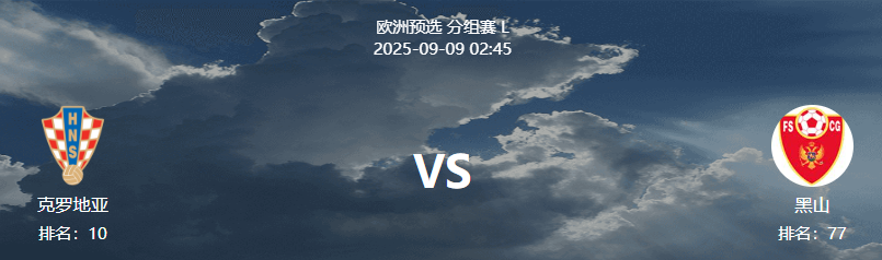 周一004 世预赛 克罗地亚 VS 黑山